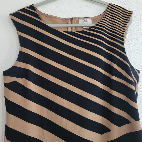 LOFT Sleeveless Striped Zip-up Dress - Picture 3 of 6